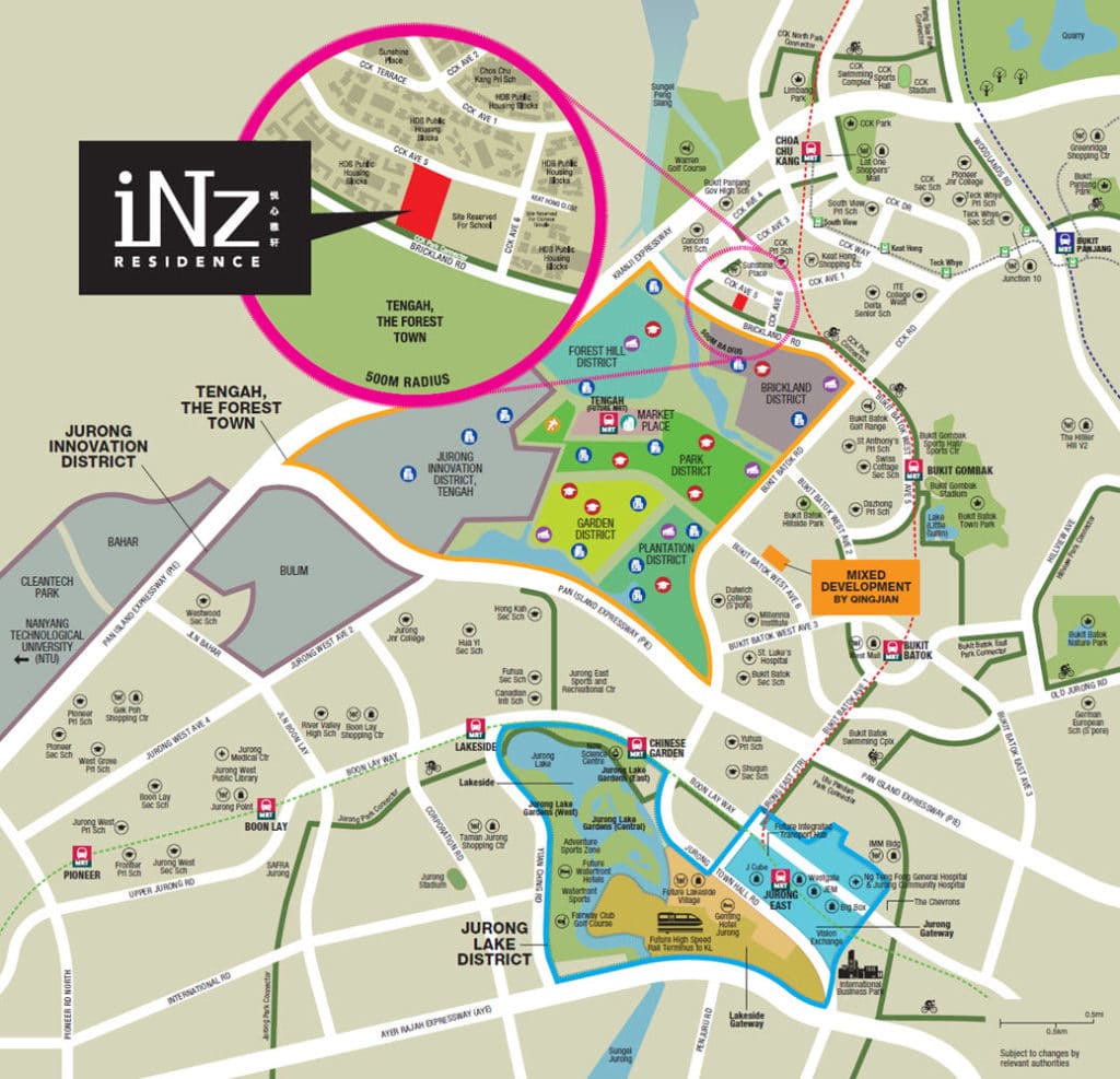 iNz Residence EC Location Map