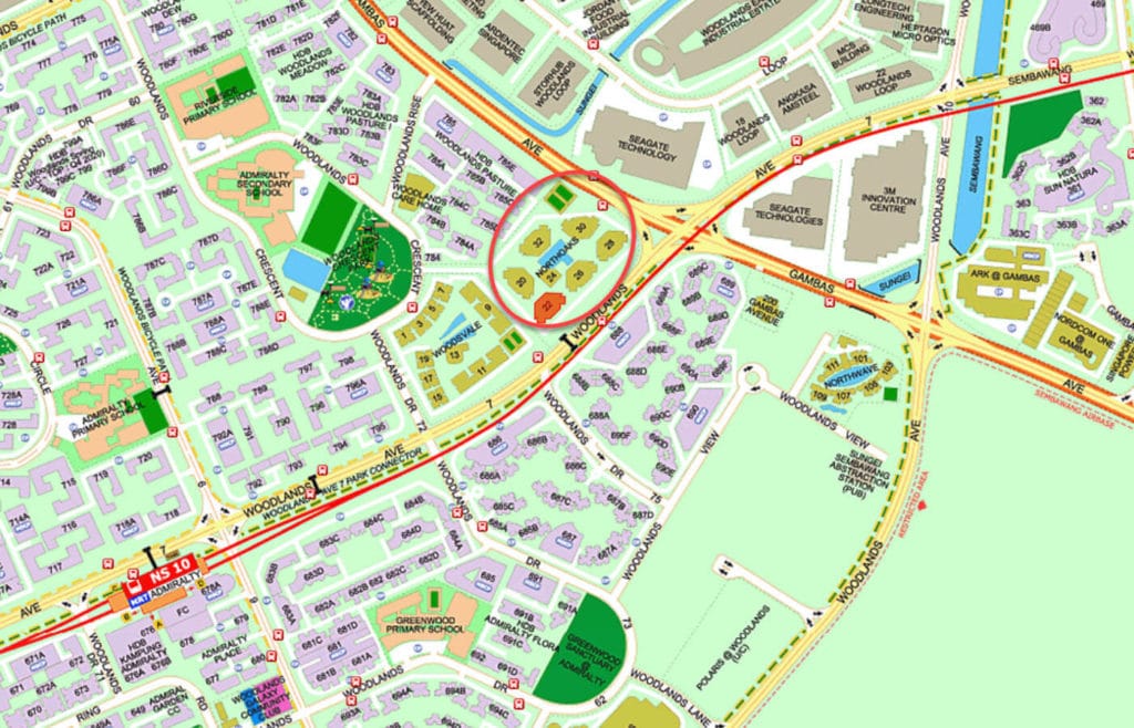 Northoaks EC Street Directory Map