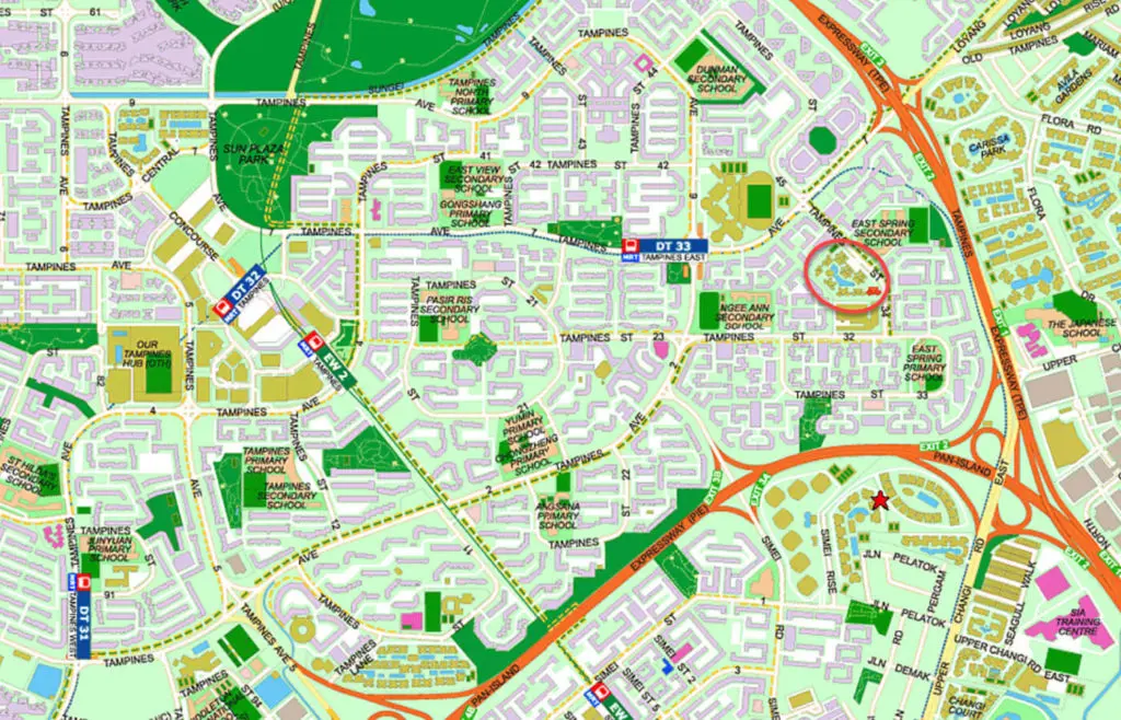 The Eden At Tampines EC Street Directory Map